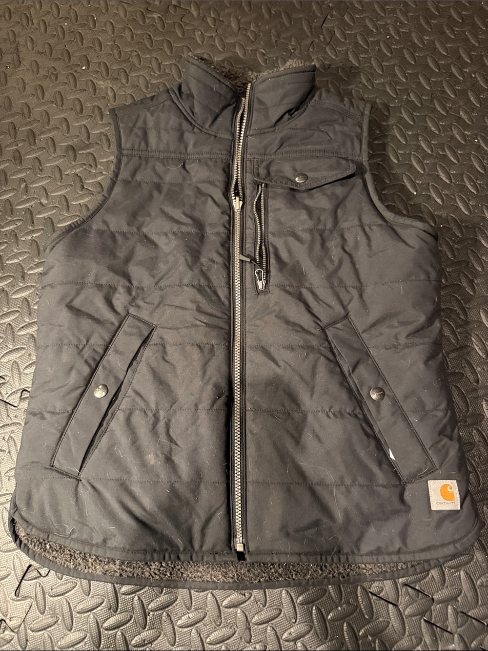 Carhartt Black Quilted Sherpa-Lined WOMen's Vest